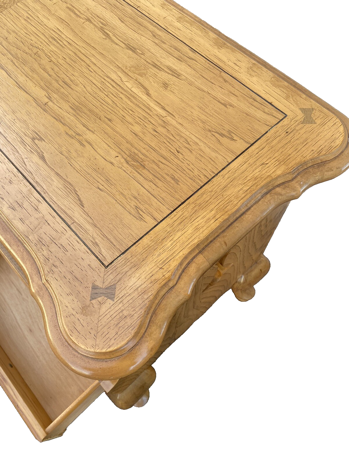 66219   Thomasville Country Manor  Oak Bookcase Curio Cabinet