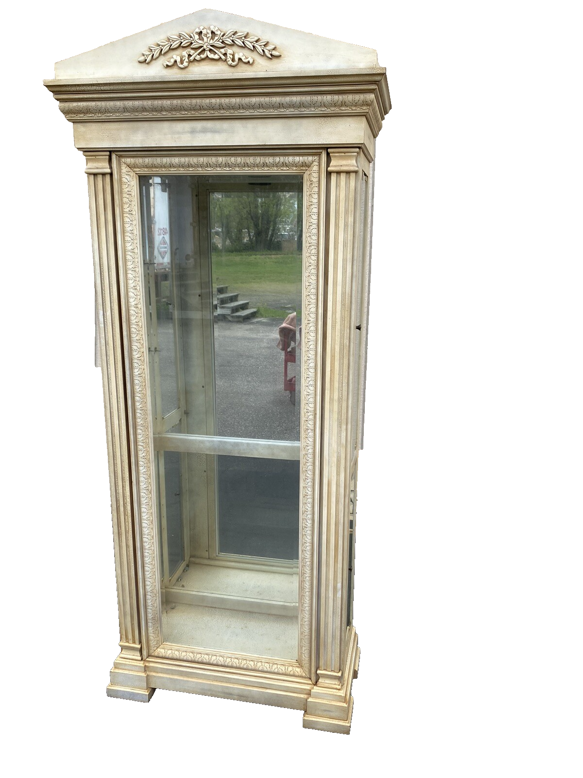 65379  Modern White Curio China Cabinet
