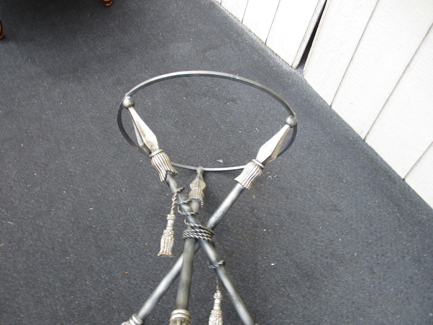 64245 Glass Top Decorator Foyer Console Dining Table  46" W glass top