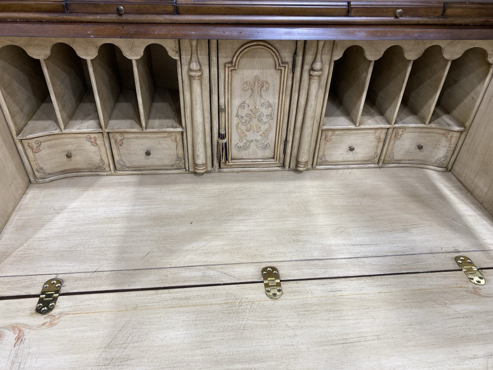 61715 Custom Made Secretary Desk with Super Interior