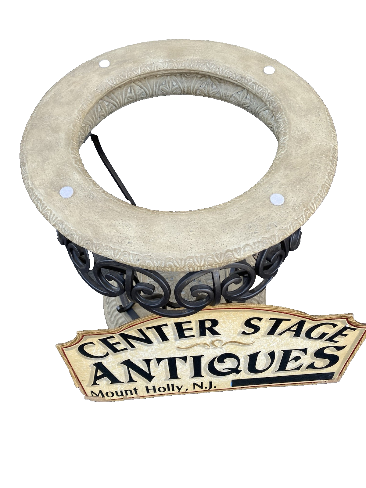 66359 BOMBAY Furniture Glass Top Foyer Dining Table with Fancy base