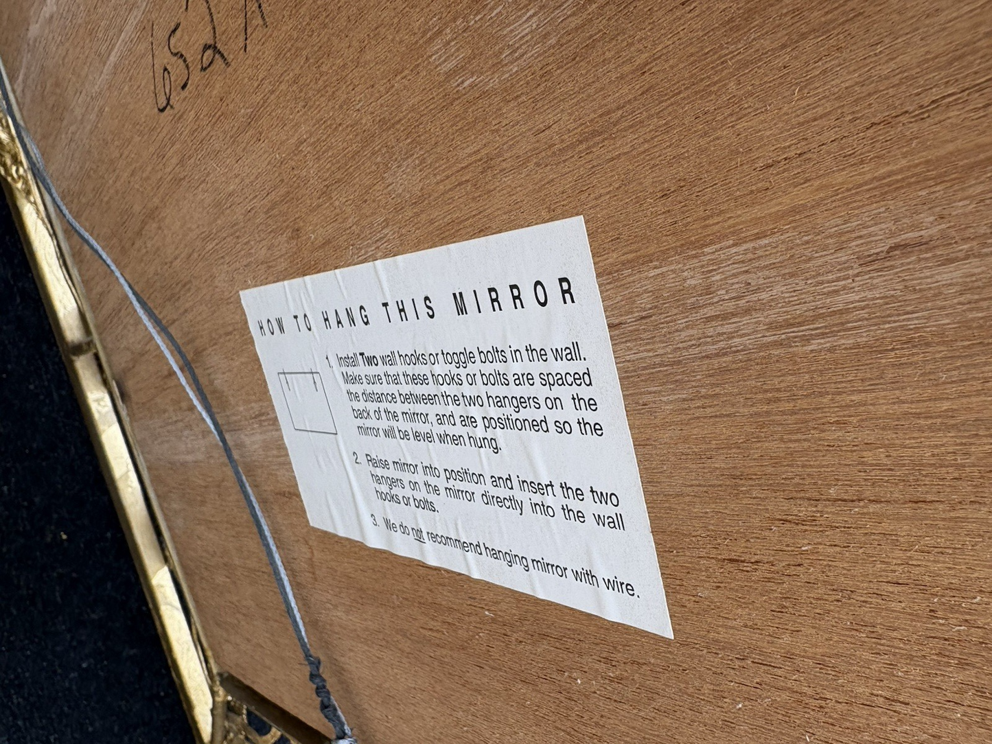 66706 Fancy Gold Decorator Metal Mirror with Leafs