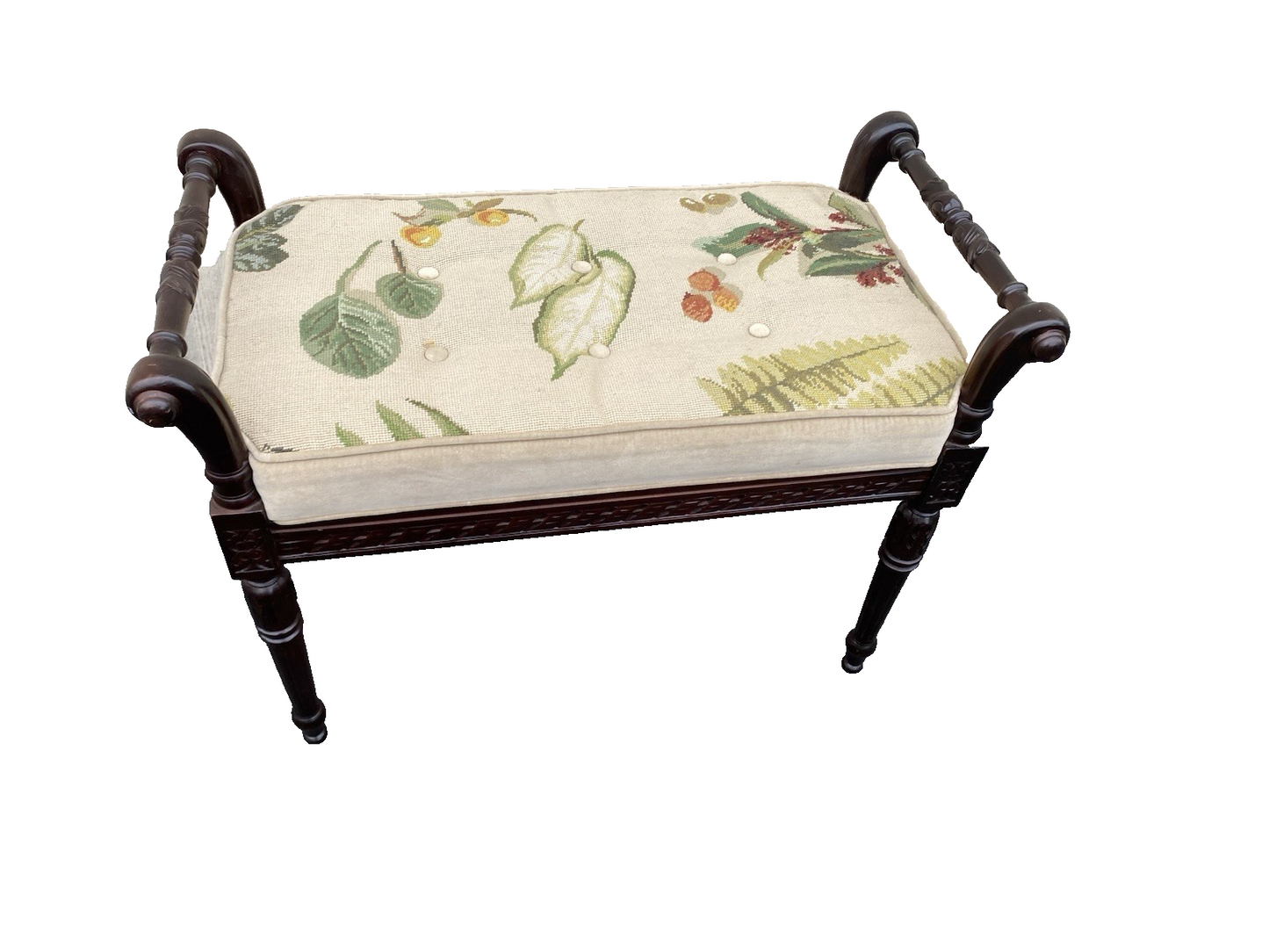 66460 Mahogany SAM MOORE Vanity Bench Ottoman Stool Window Bench