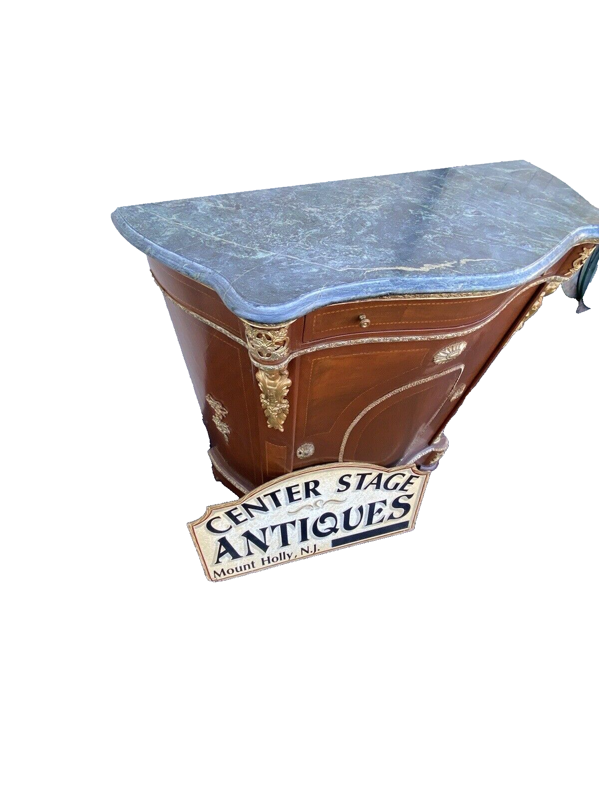 65106 Marble Top Figural Console Table Stand Sideboard Server