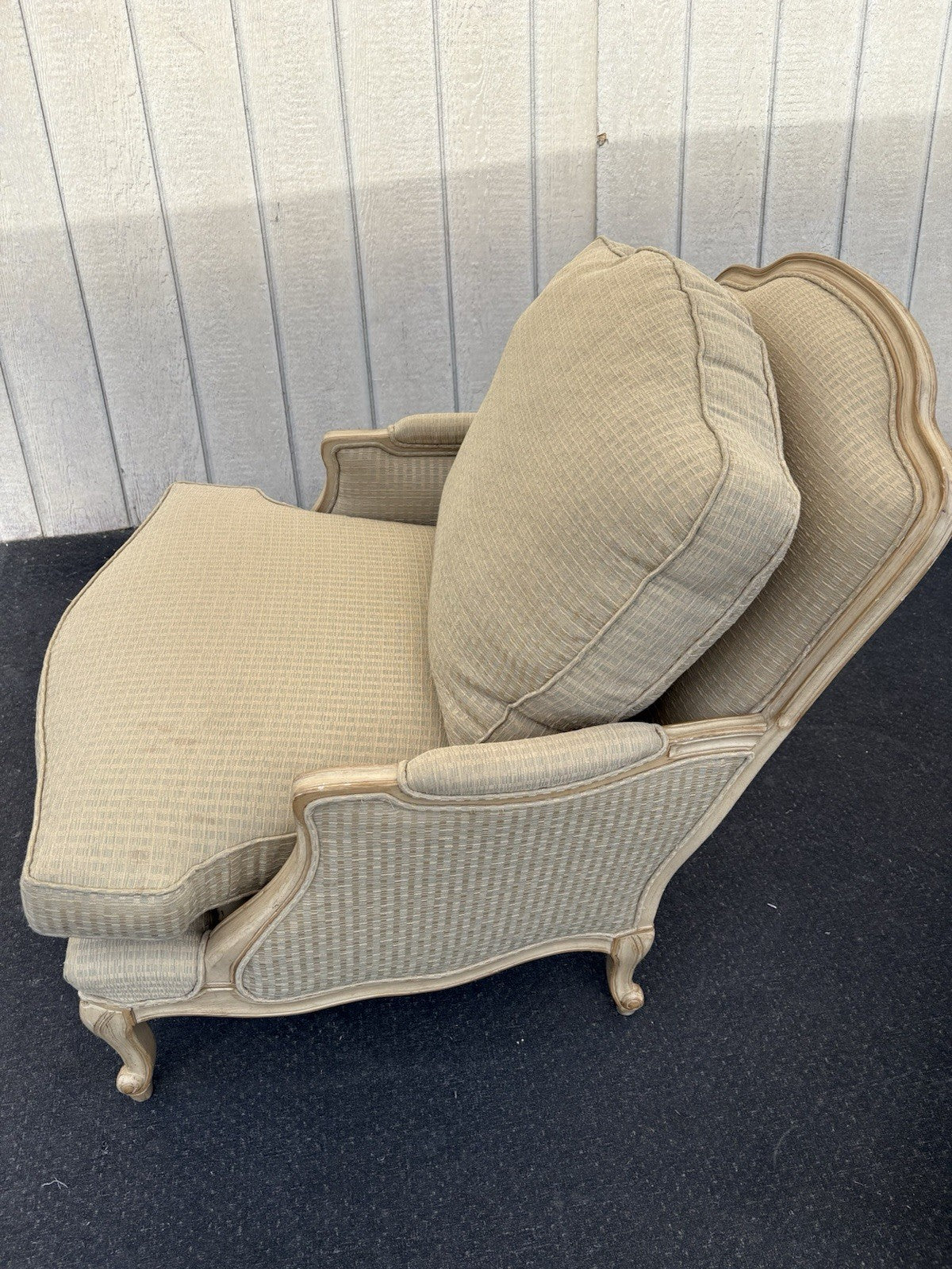 66694   CENTURY Furniture Louis XV Chair with  Stool