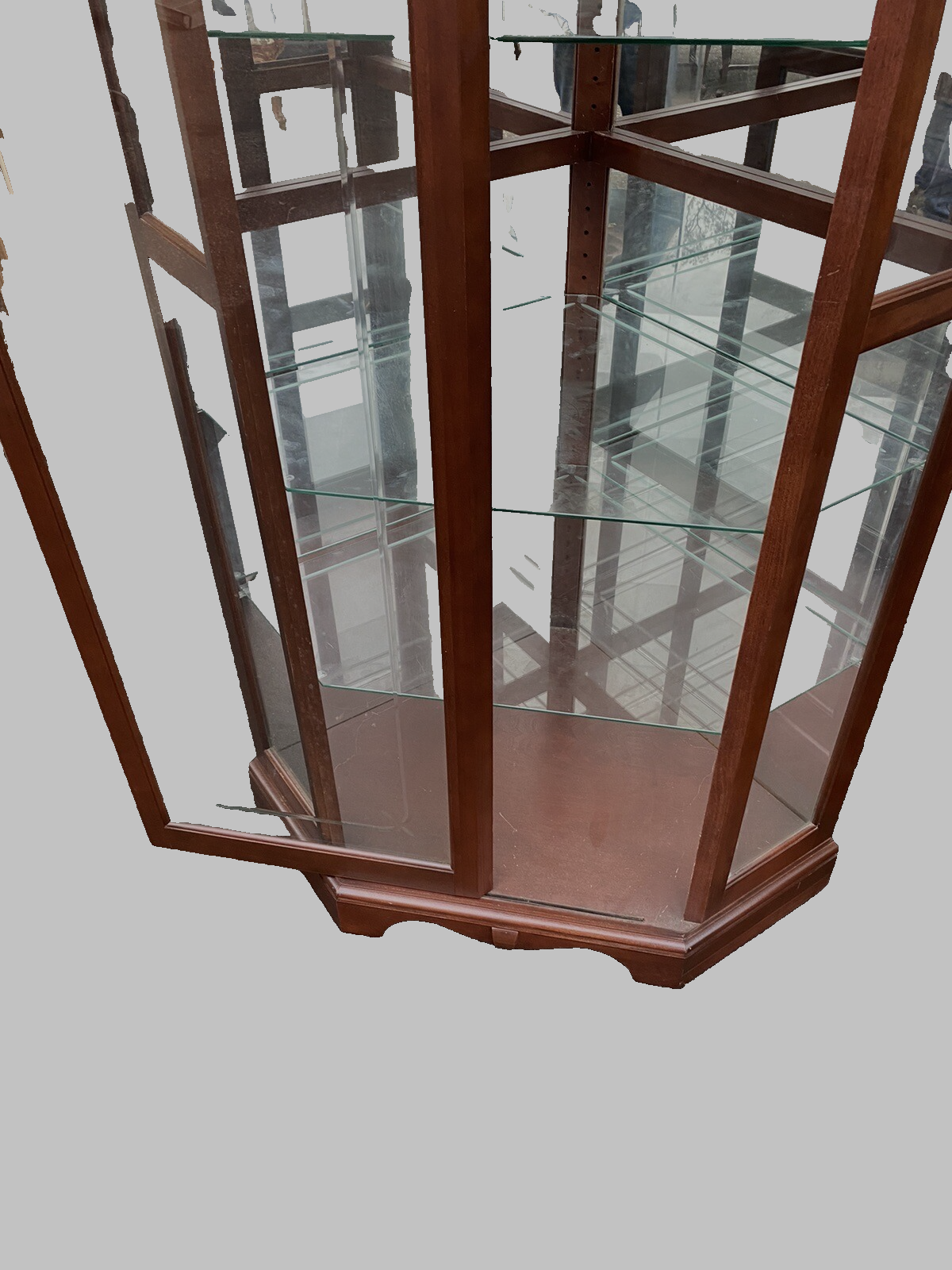 65092     Reinisch Furniture Mahogany Corner China Sliding Front Door   (BN 04)