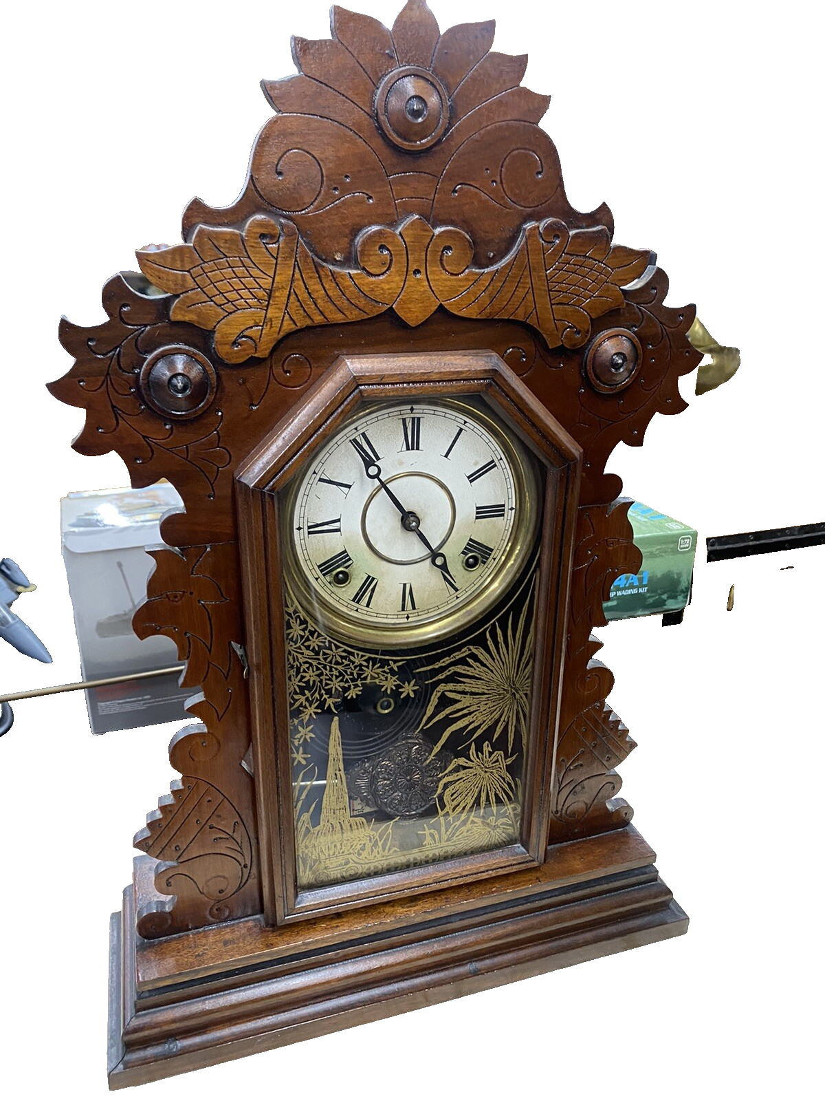65757 Antique Ingraham  Victorian Mantle Clock
