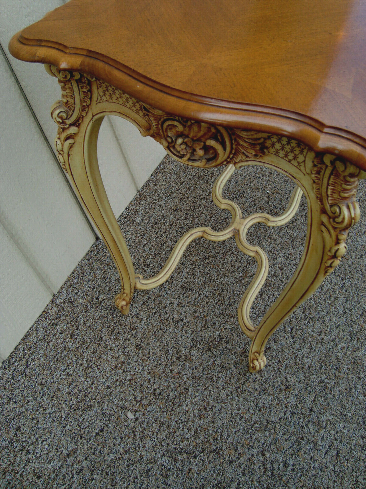 59969 QUALITY Satinwood Lamp Table Stand w Orignal Factory Painted Base