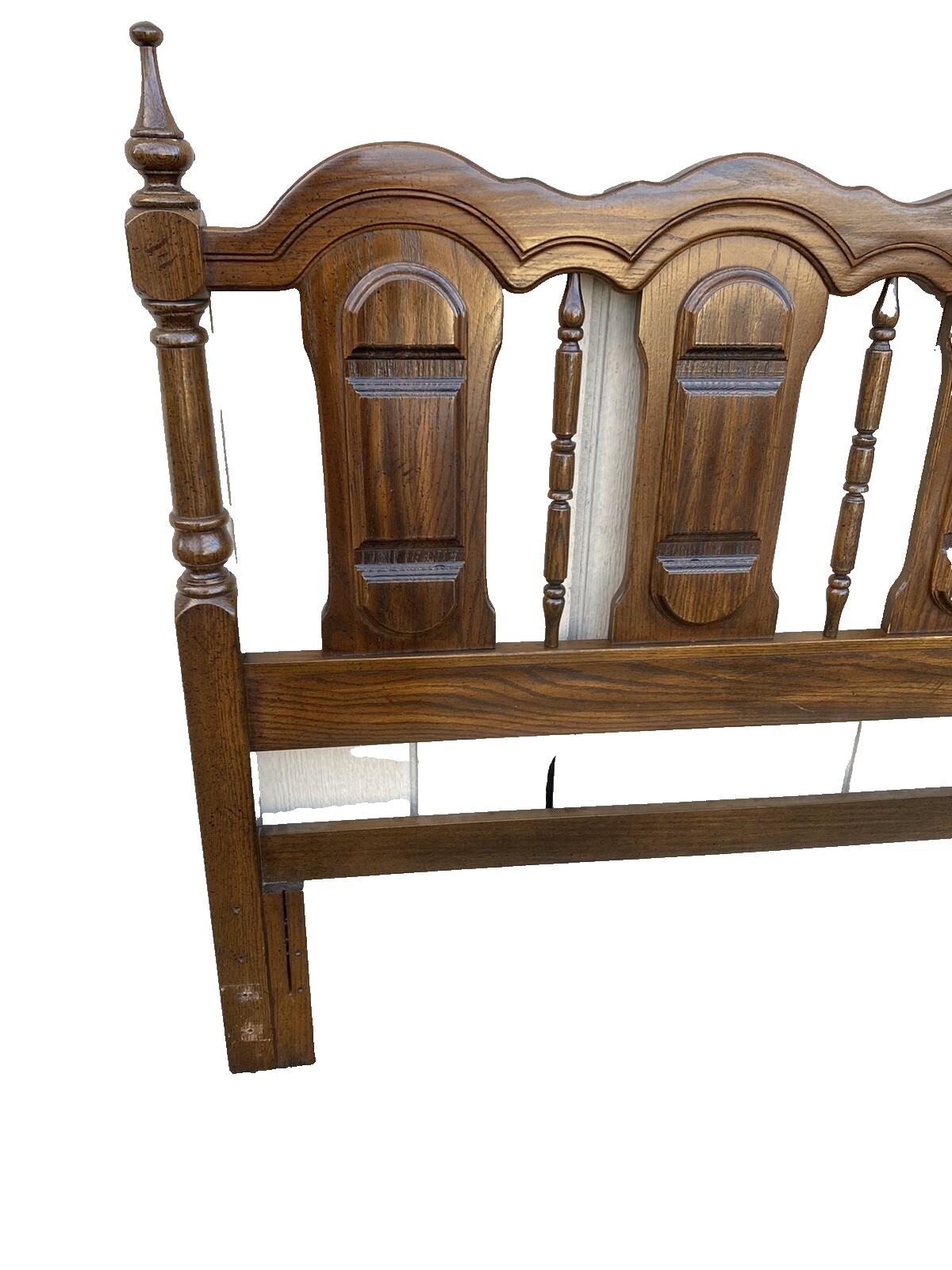 66224 Modern Oak Full or Queen Size Headboard Bed