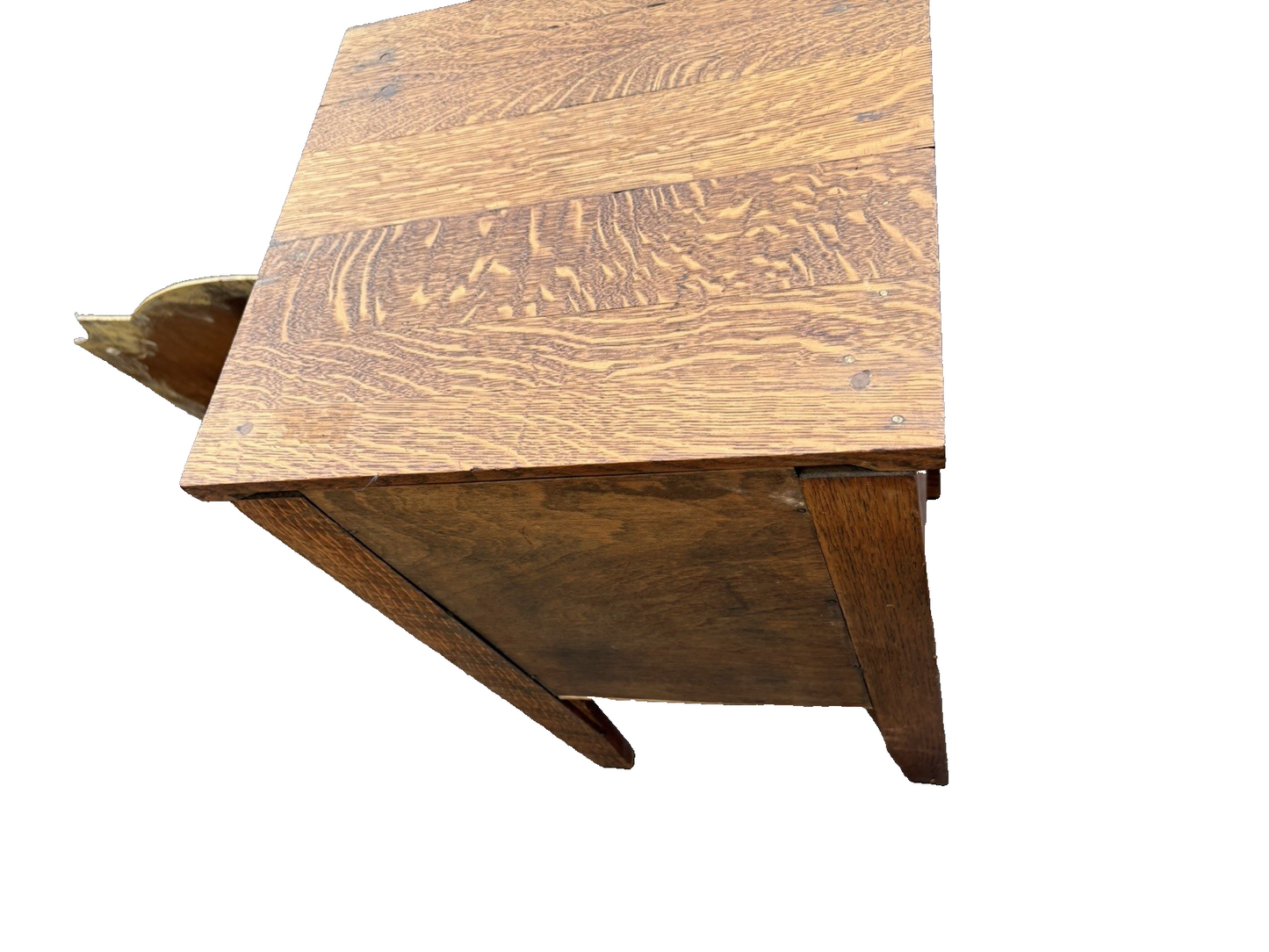 66720   Mission Oak Arts Crafts Nightstand End table Taboret