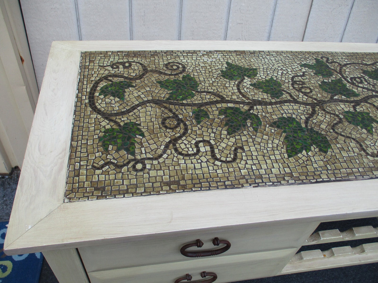 63569 Quality Decorator Sideboard Server Cabinet with Wine Rack Factory Finish