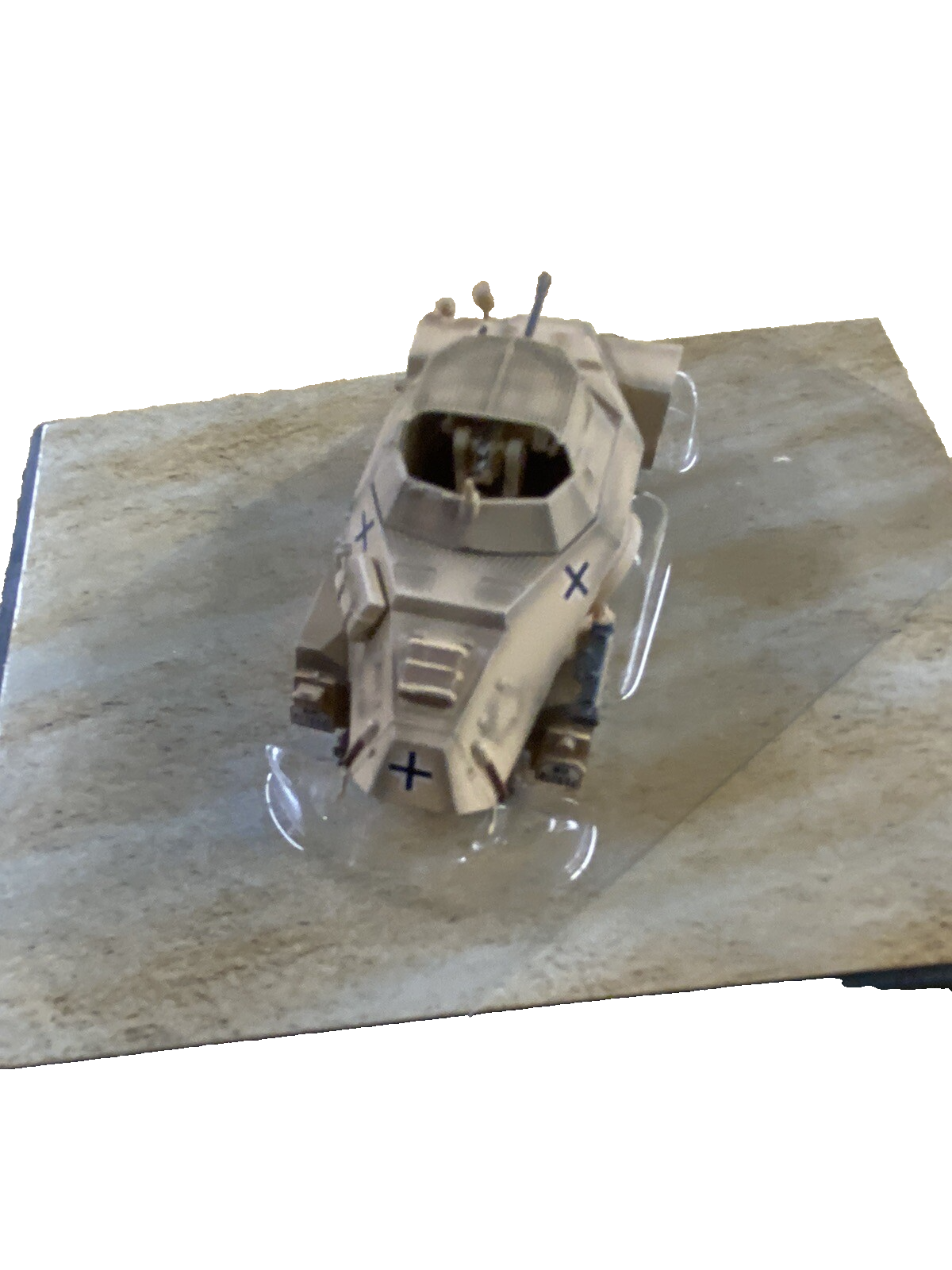 ES 50: Grouping of    4 Miltary  Tanks in Showcase    4 3/4" x 3 3/4" x 2 1/2"H