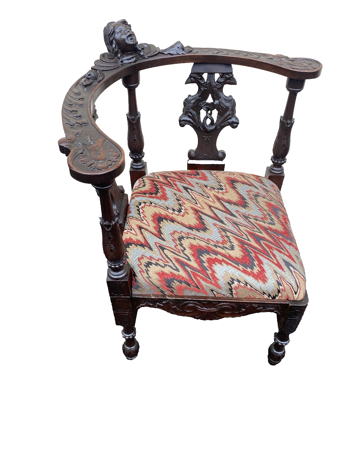 65608 CUSTOM HAND MADE Figural Corner Chair