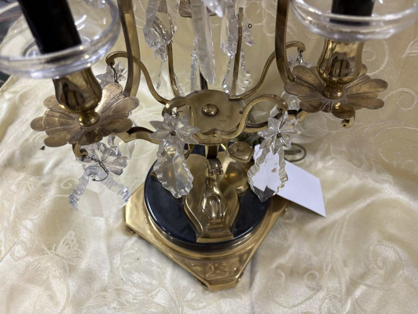 66111  Bronze and Prism Table Lamp