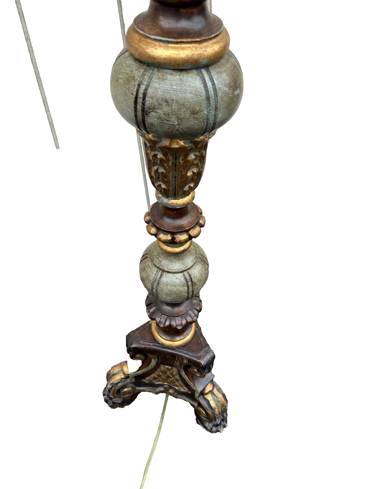 66761    Fancy BRADBURN GALLERY  Decorator Pole Lamp Light with Signed Shade