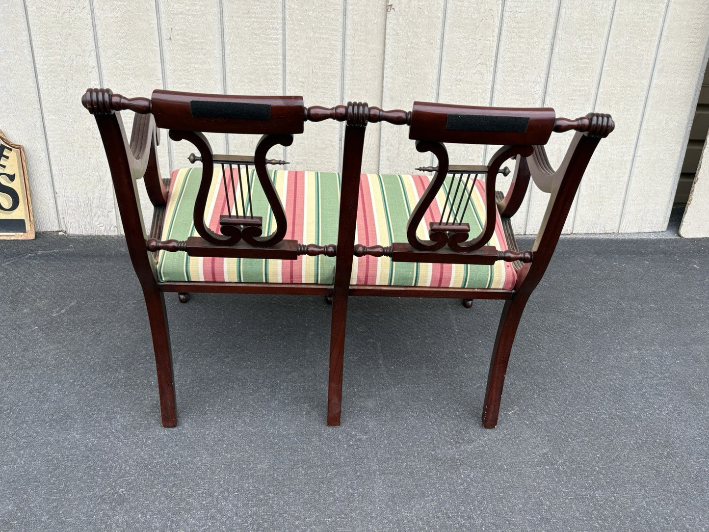 66826  Mahogany Settee Loveseat  Couch Chair