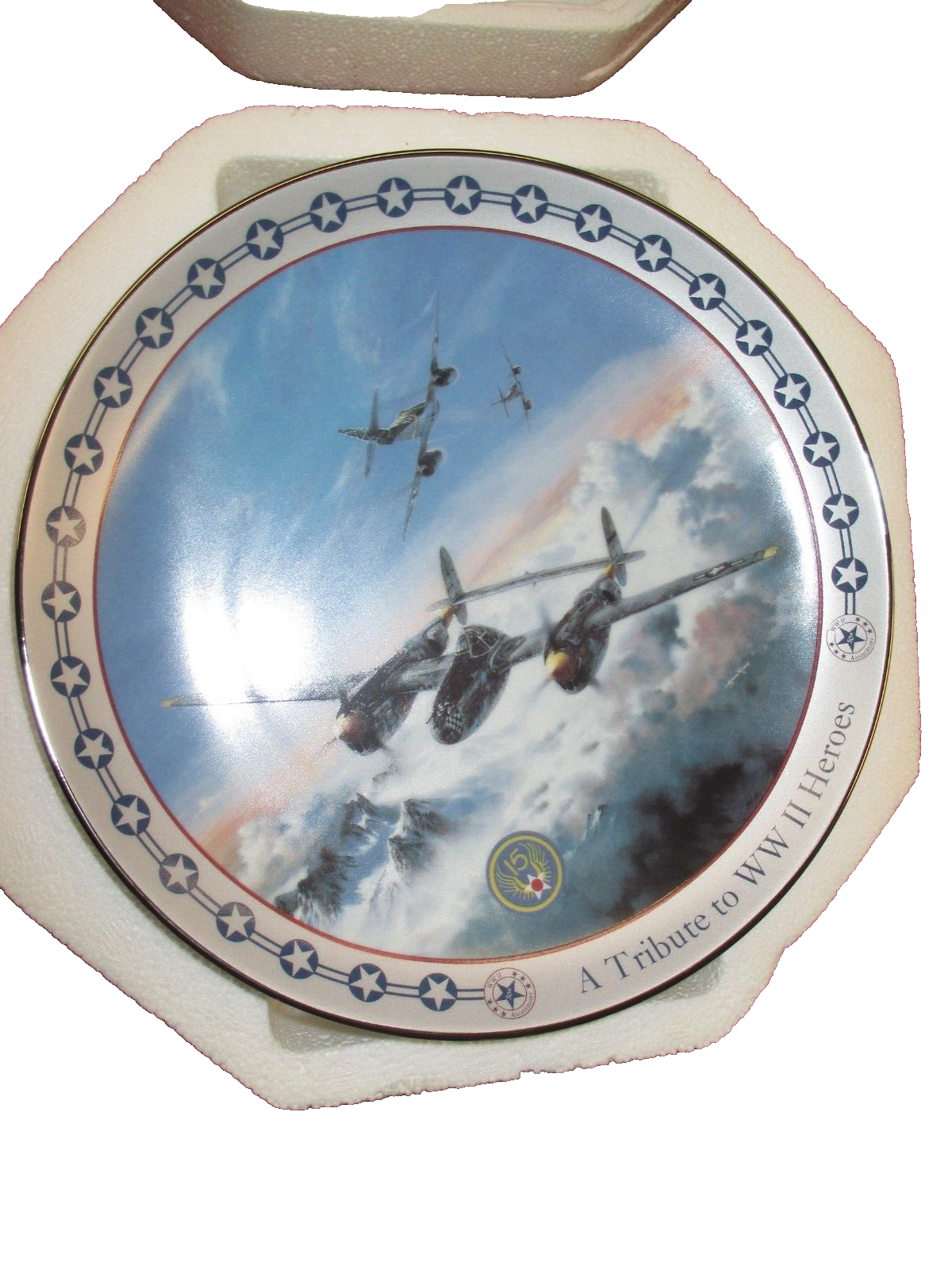 ES 05:    4 Collector  Military Plane  Franklin MInt Plates
