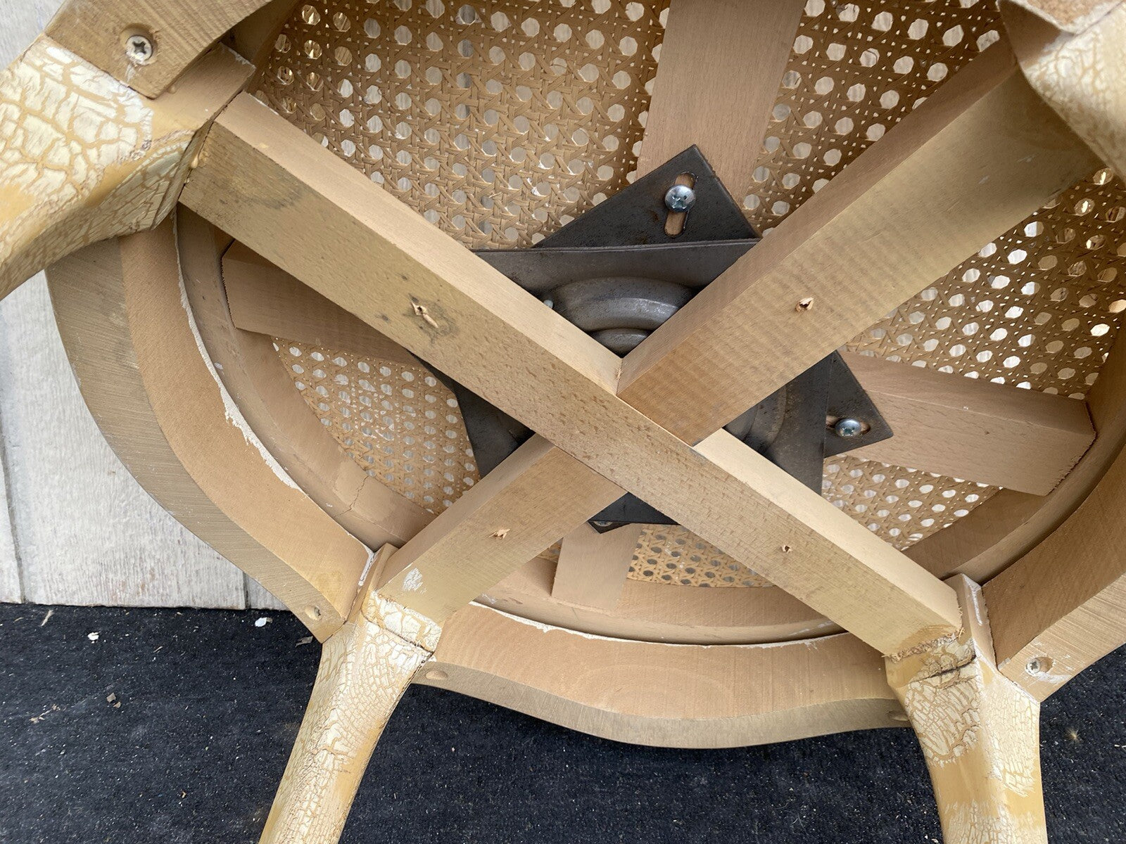 65353 Decorator Swivel Vanity Chair with upholstered cushion