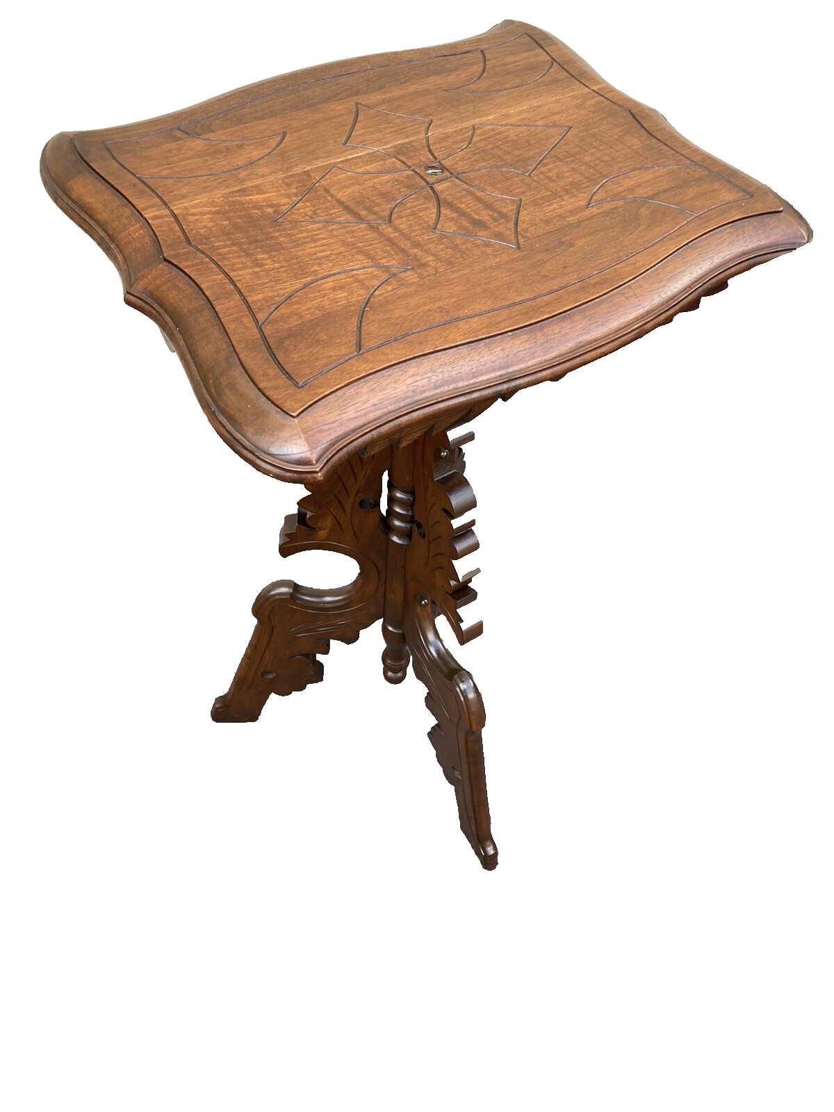 65732 Antique Victorian Walnut Lamp Table Stand