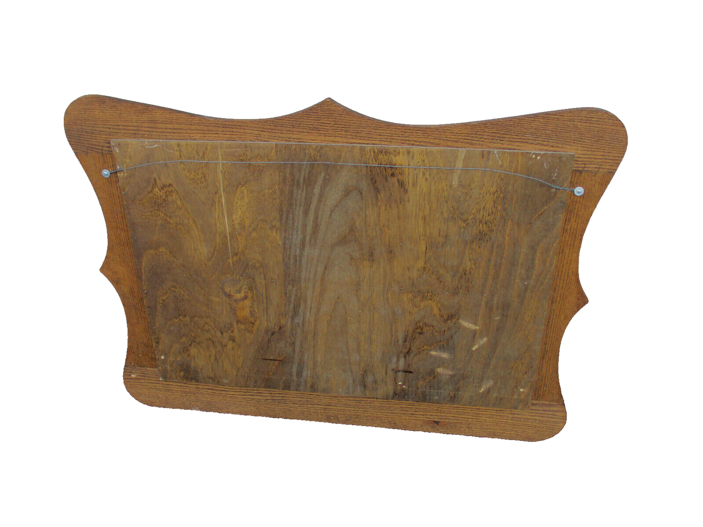 62901 Oak Whatnot Wall Curio Shelf with Beveled Mirrors