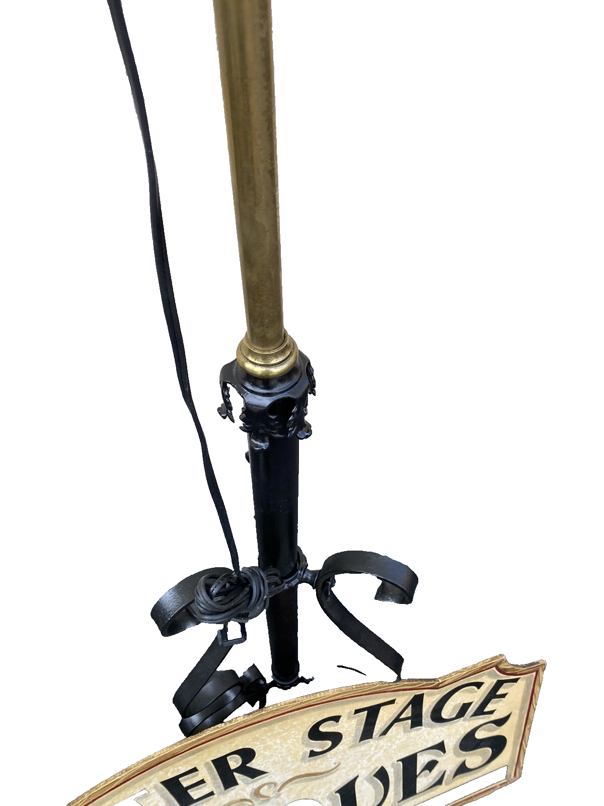 65615  Adjustable Iron Antique Piano Lamp w/ Shade