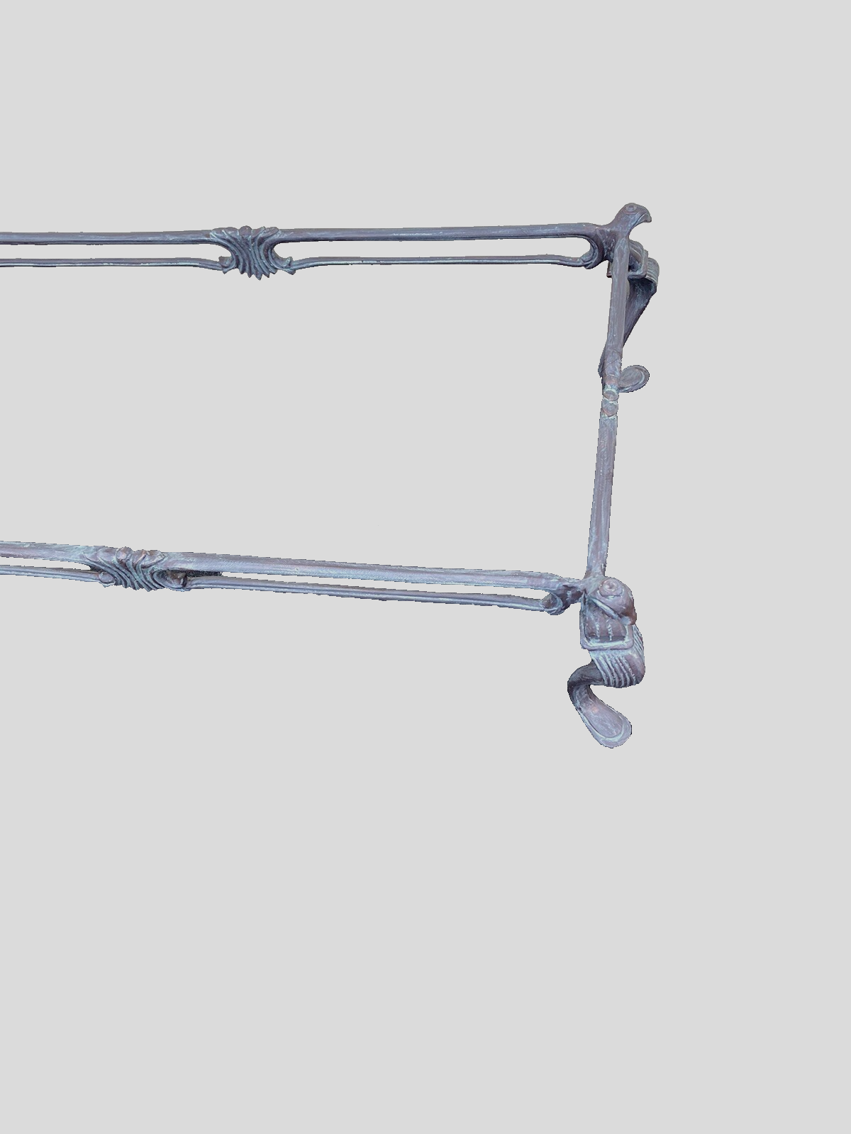 65901 Quality Bird Figural Glass Top Coffee Table