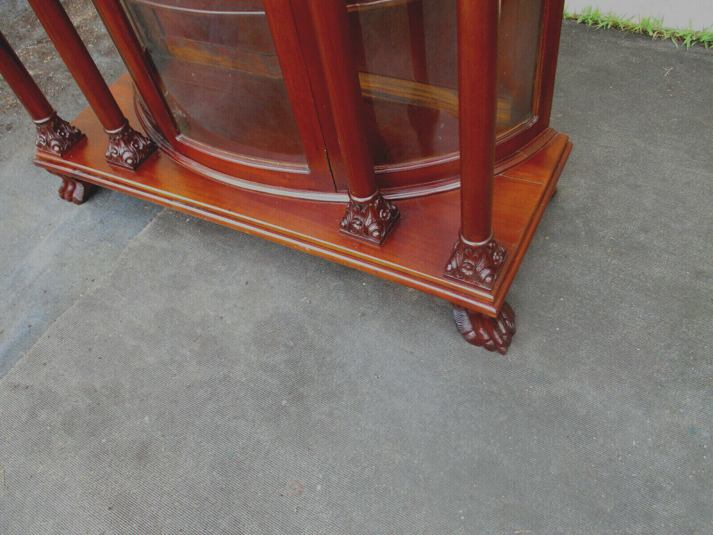63159  Antique Victorian Mahogany China Cabinet Curio