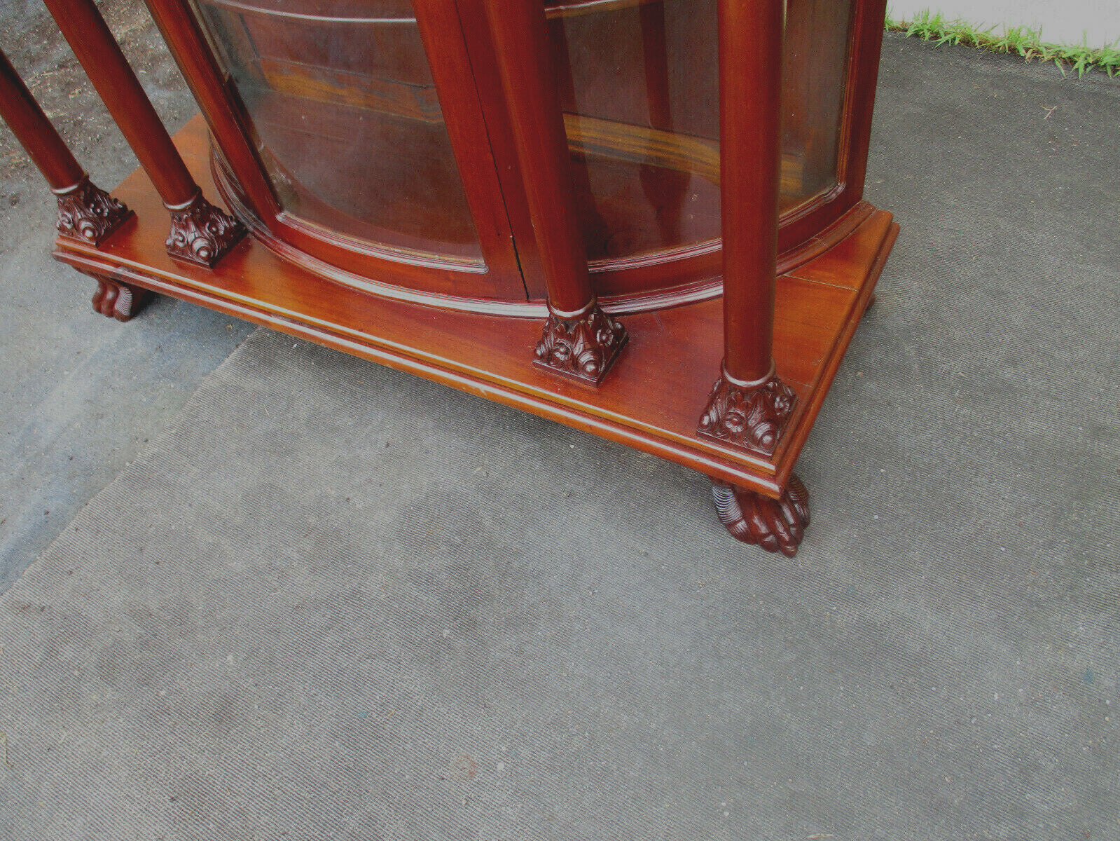 63159  Antique Victorian Mahogany China Cabinet Curio