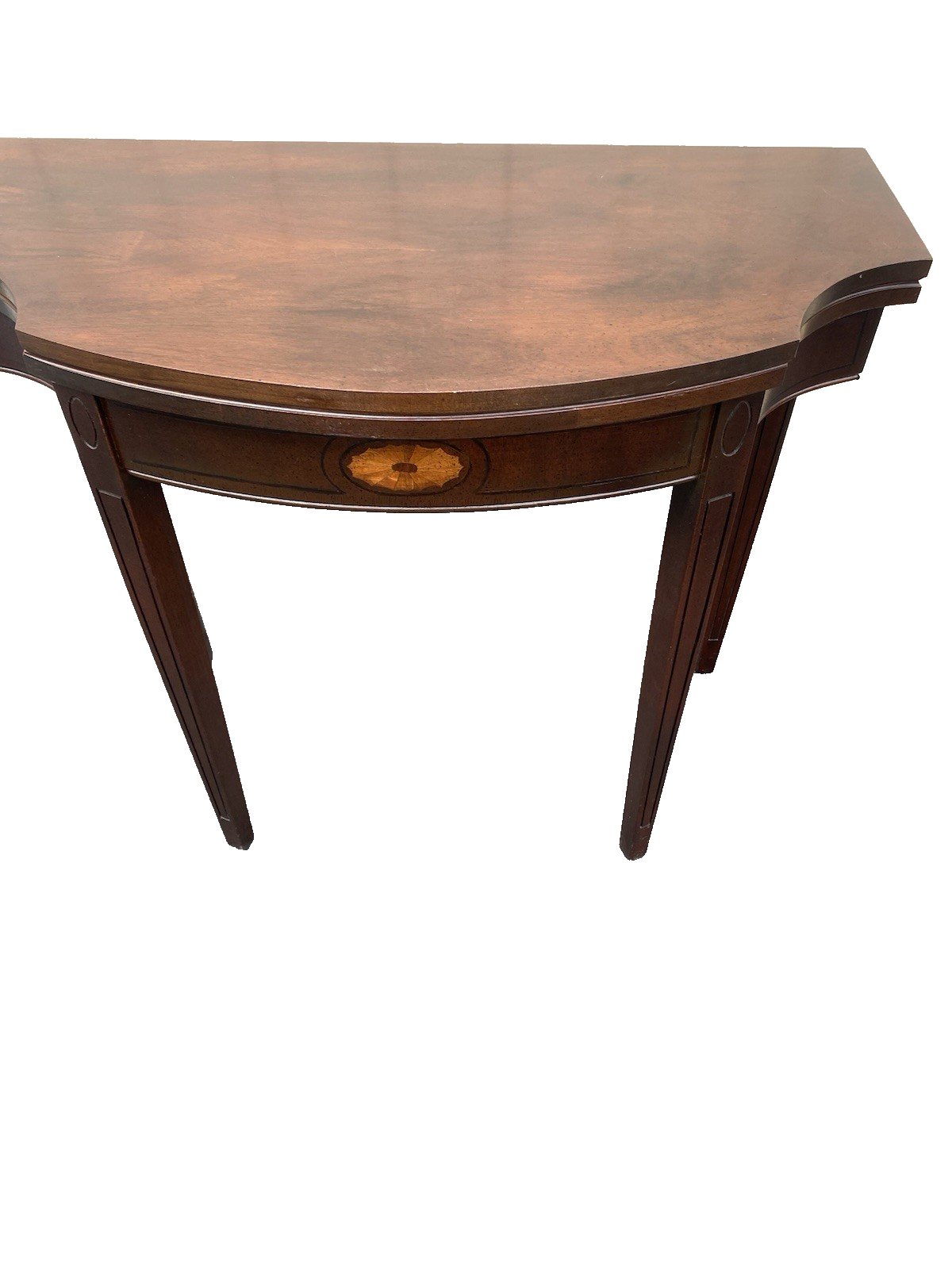 66483   Inlaid Mahogany Flip Top Game Table Stand