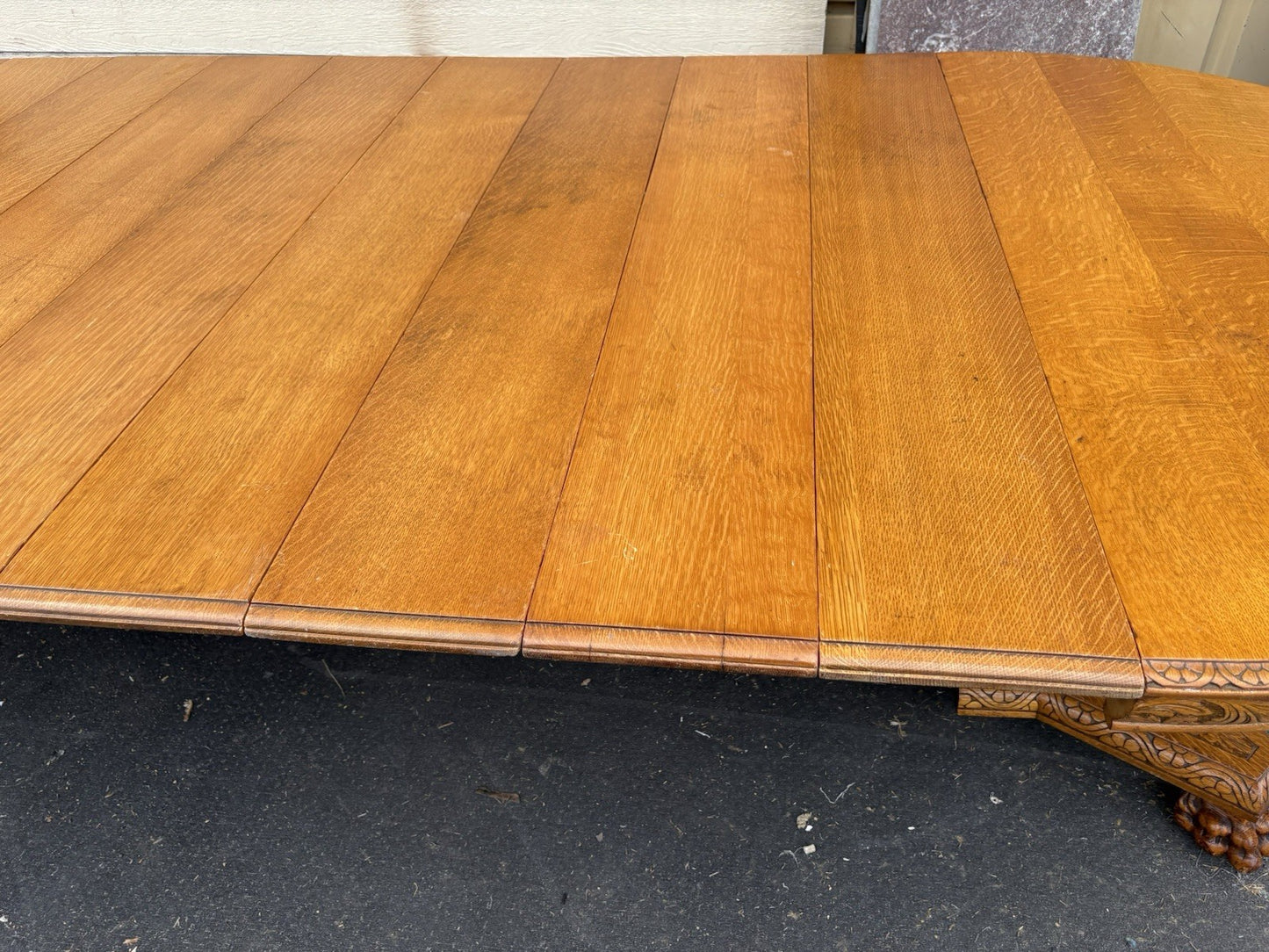 66723  Super RARE Antique Victorian Table w/ 10  Leafs Top 54" x 144"