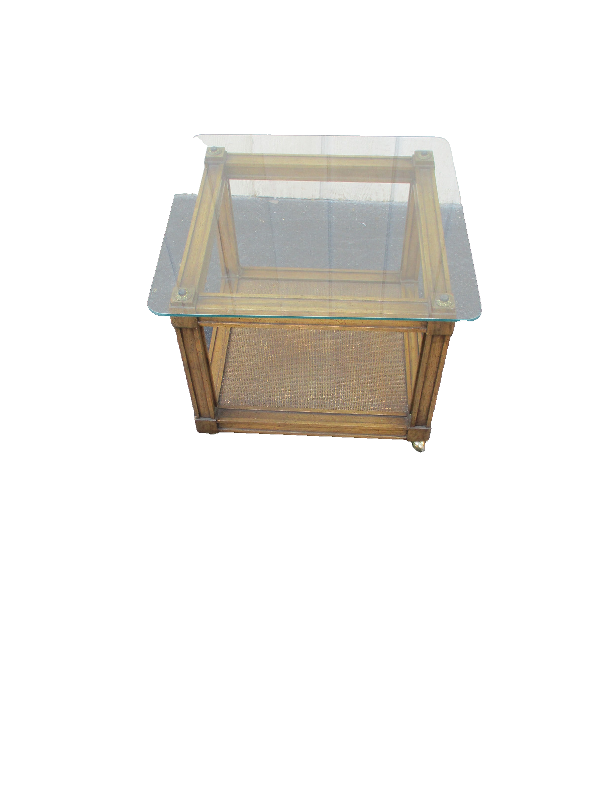 64561 MCM Modern THICK GLASS Top Coffee Table Stand