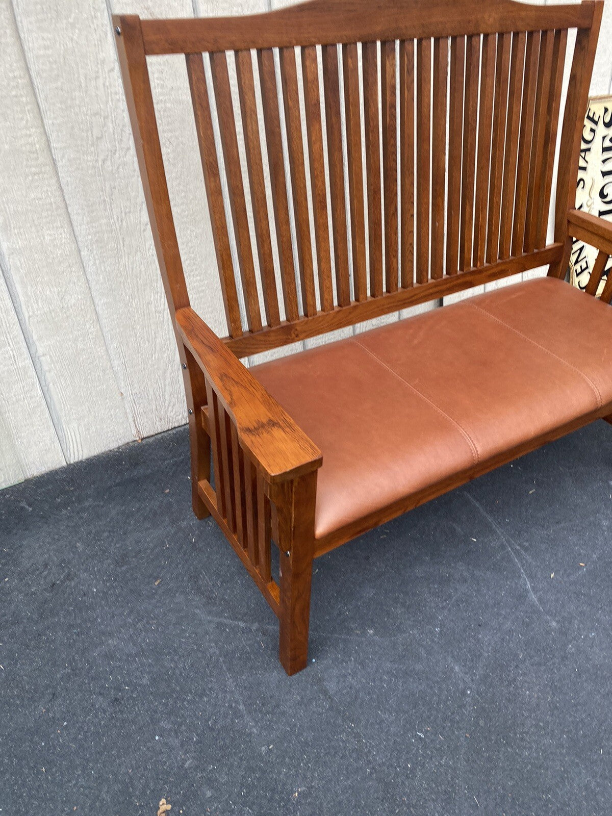 65660   Mission Oak Loveseat Settee Sofa Arts Crafts