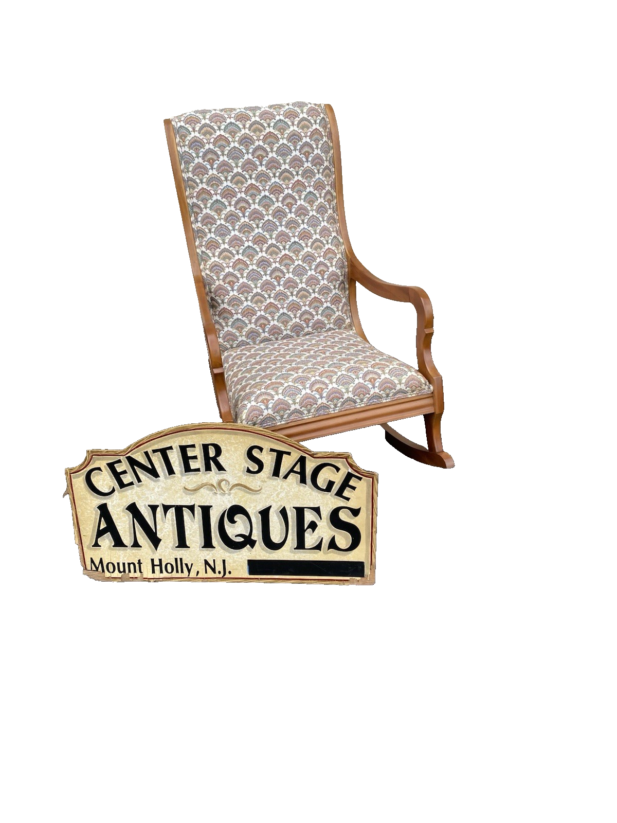66450 Maple Upholstered Rocker Rocking Chair