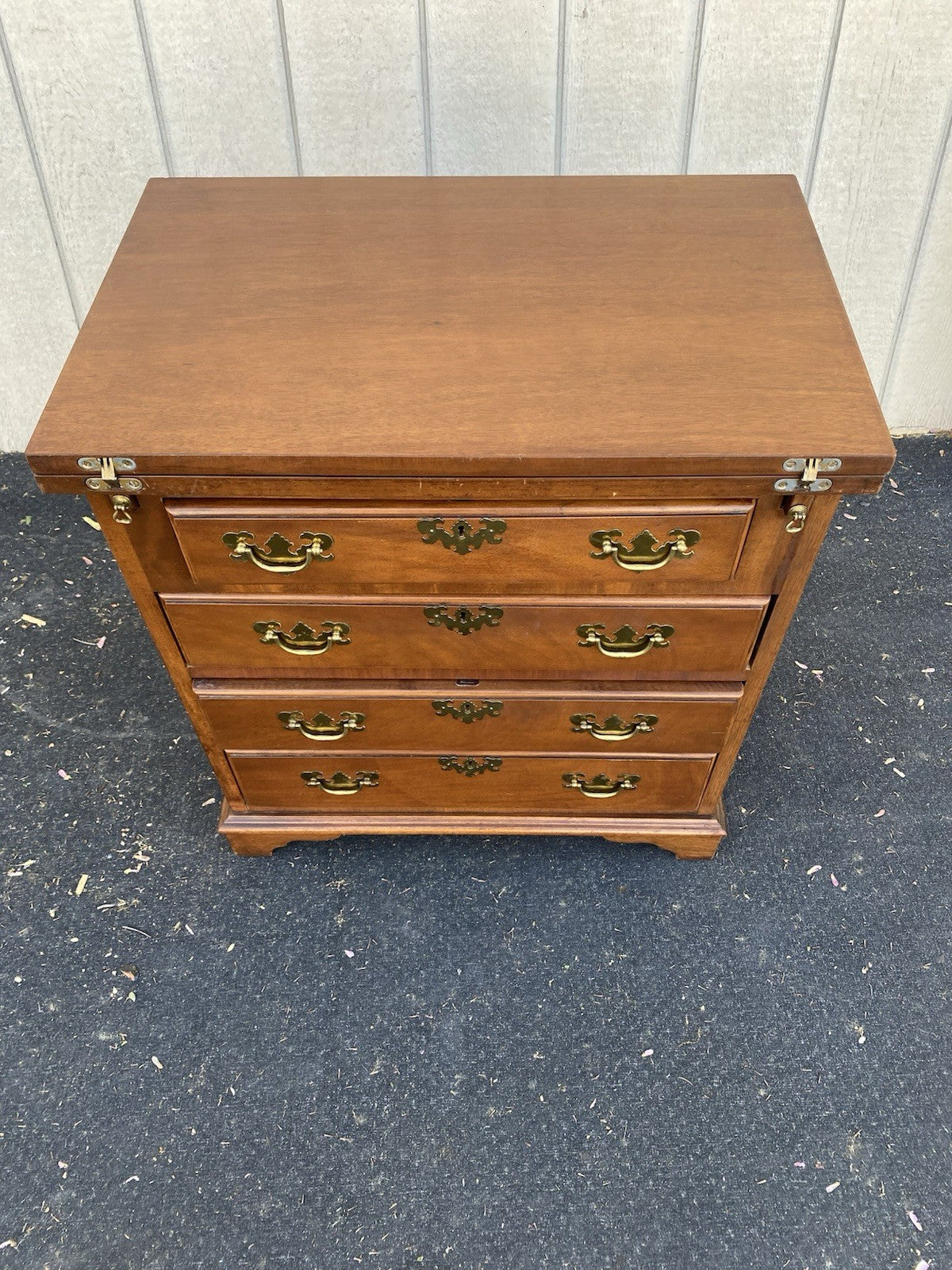 66590 Cherry Flip Top Nightstand Dresser Chest