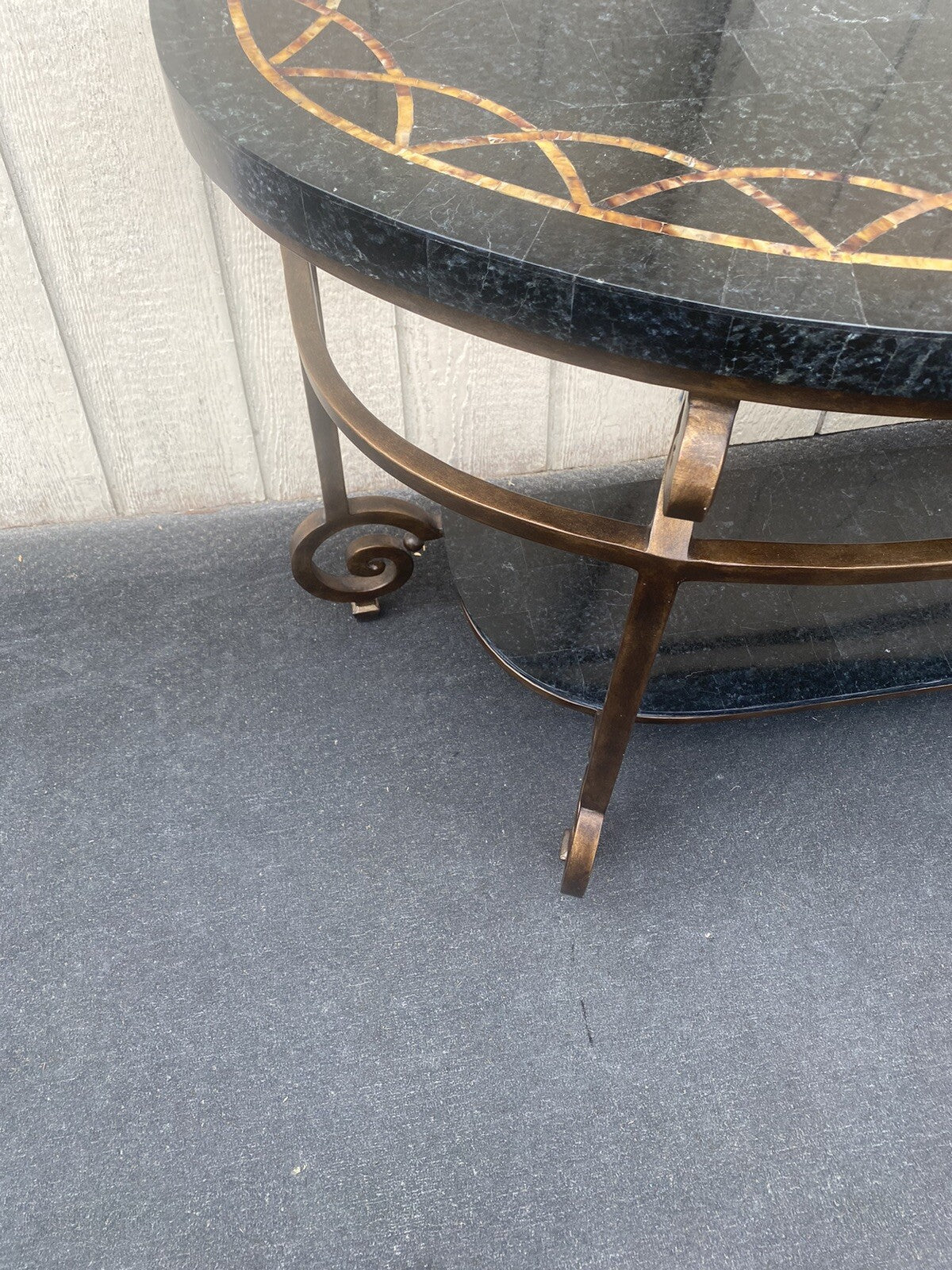 65584 Decorator  Marble Top Console Table Stand Sideboard Server