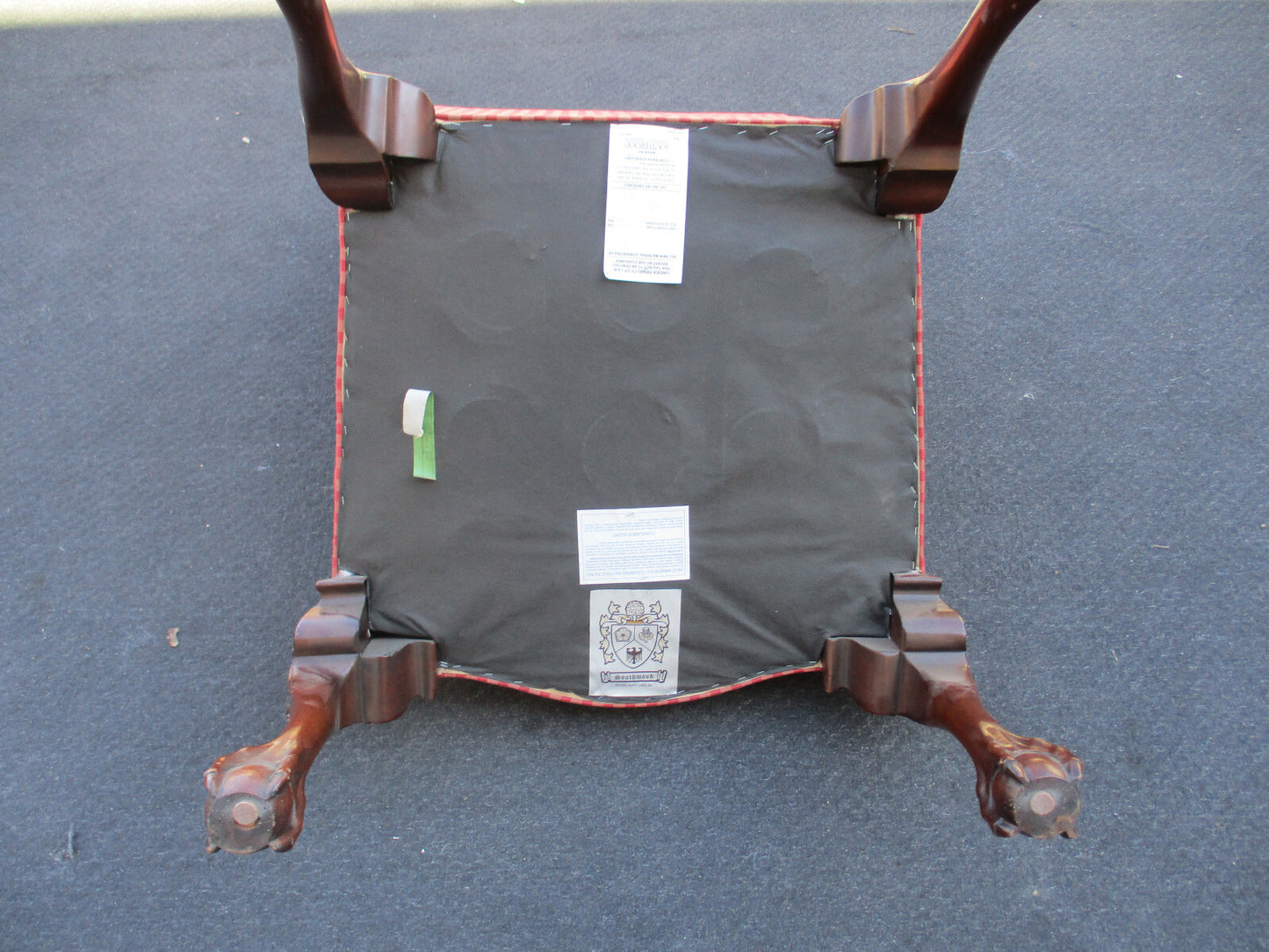 63798 SOUTHWOOD Chipppendale Armchair w/ Foot Stool Bench Ottoman