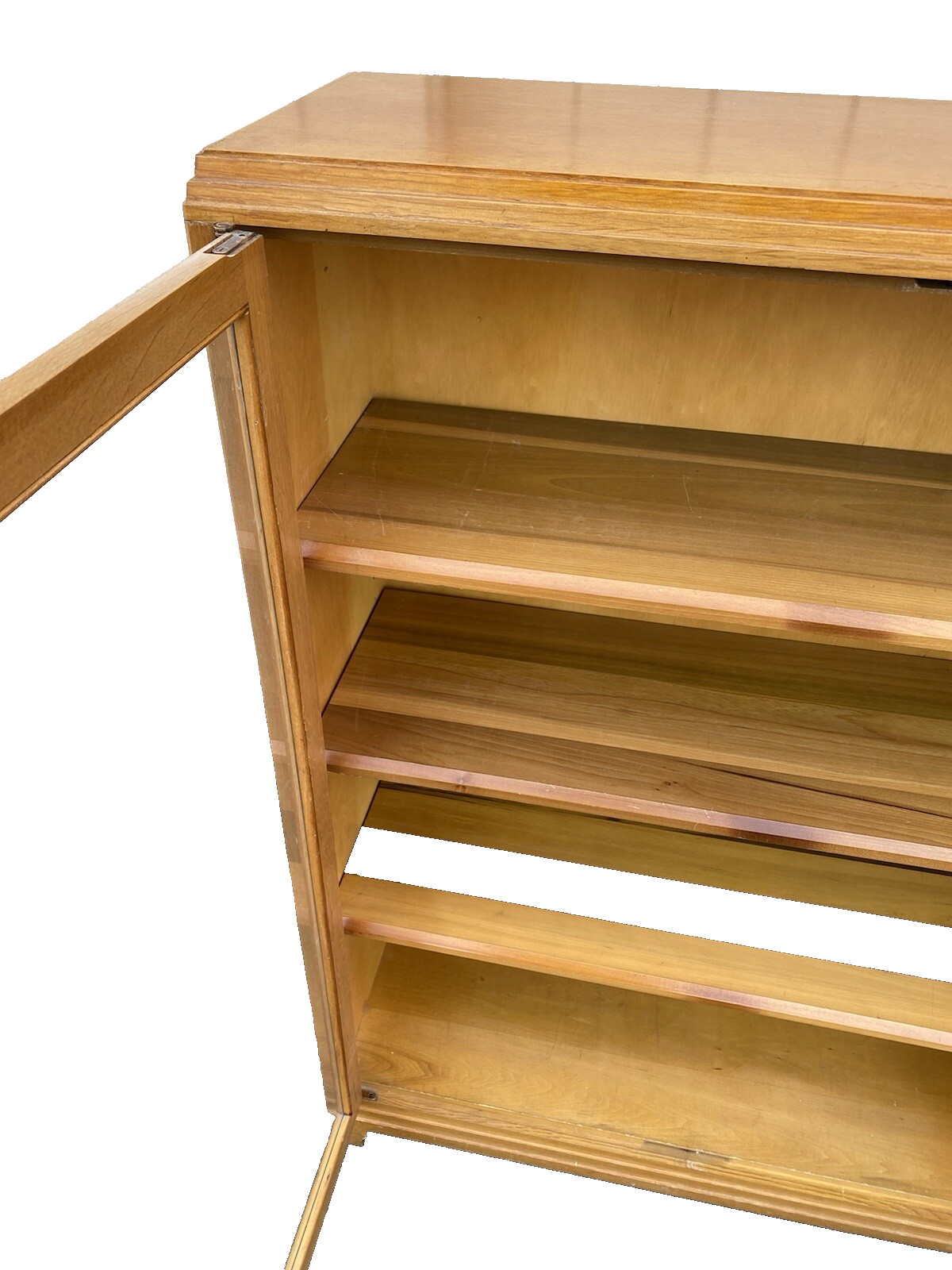 66237 Solid Oak Bookcase Curio Cabinet