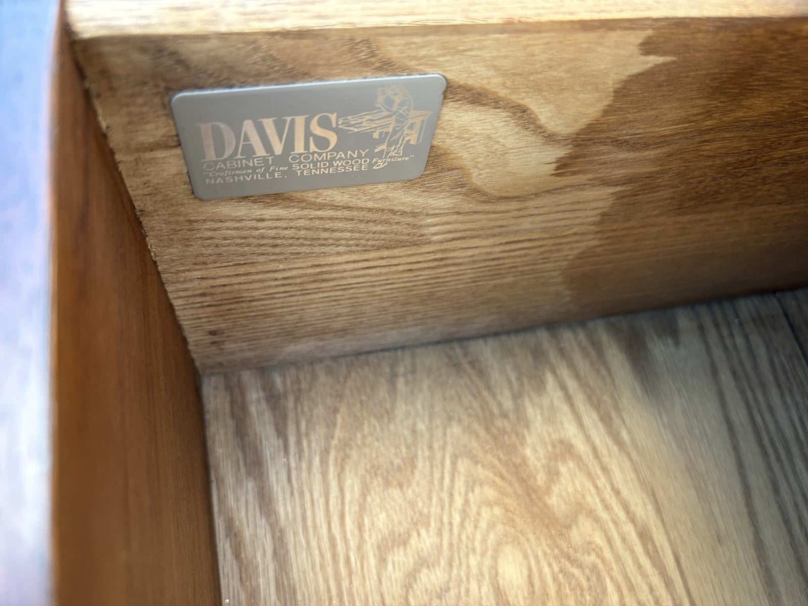 66972   Davis Furniture Buffet Sideboard Server Cabinet with Brass Gallery