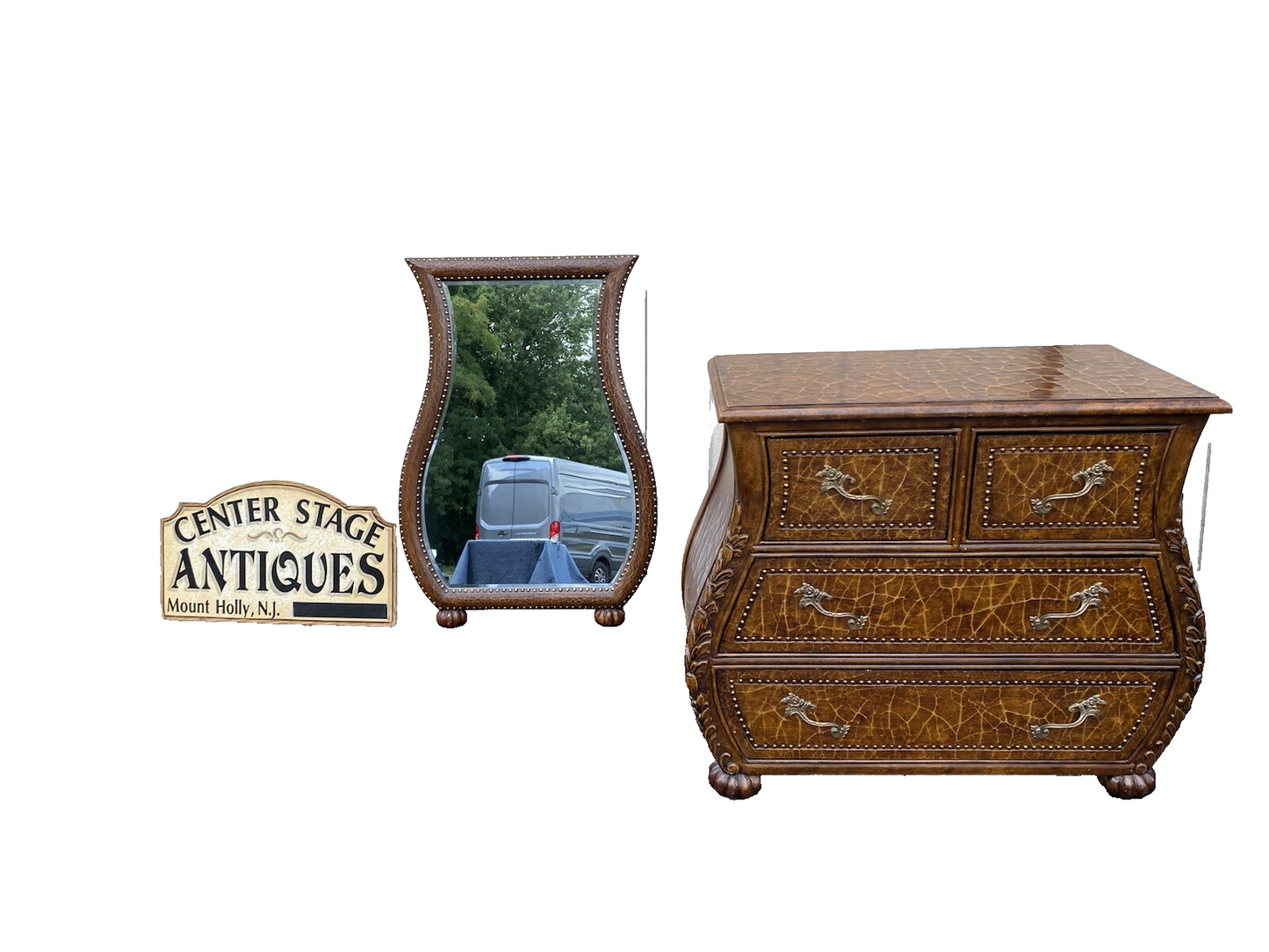 64604 Bombe Decorator Chest With Mirror