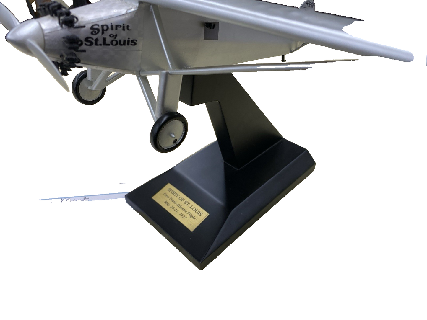 ES 216:   Danbury Mint Spirit of St Louis Airplane Plane 17 1/2" wingspan
