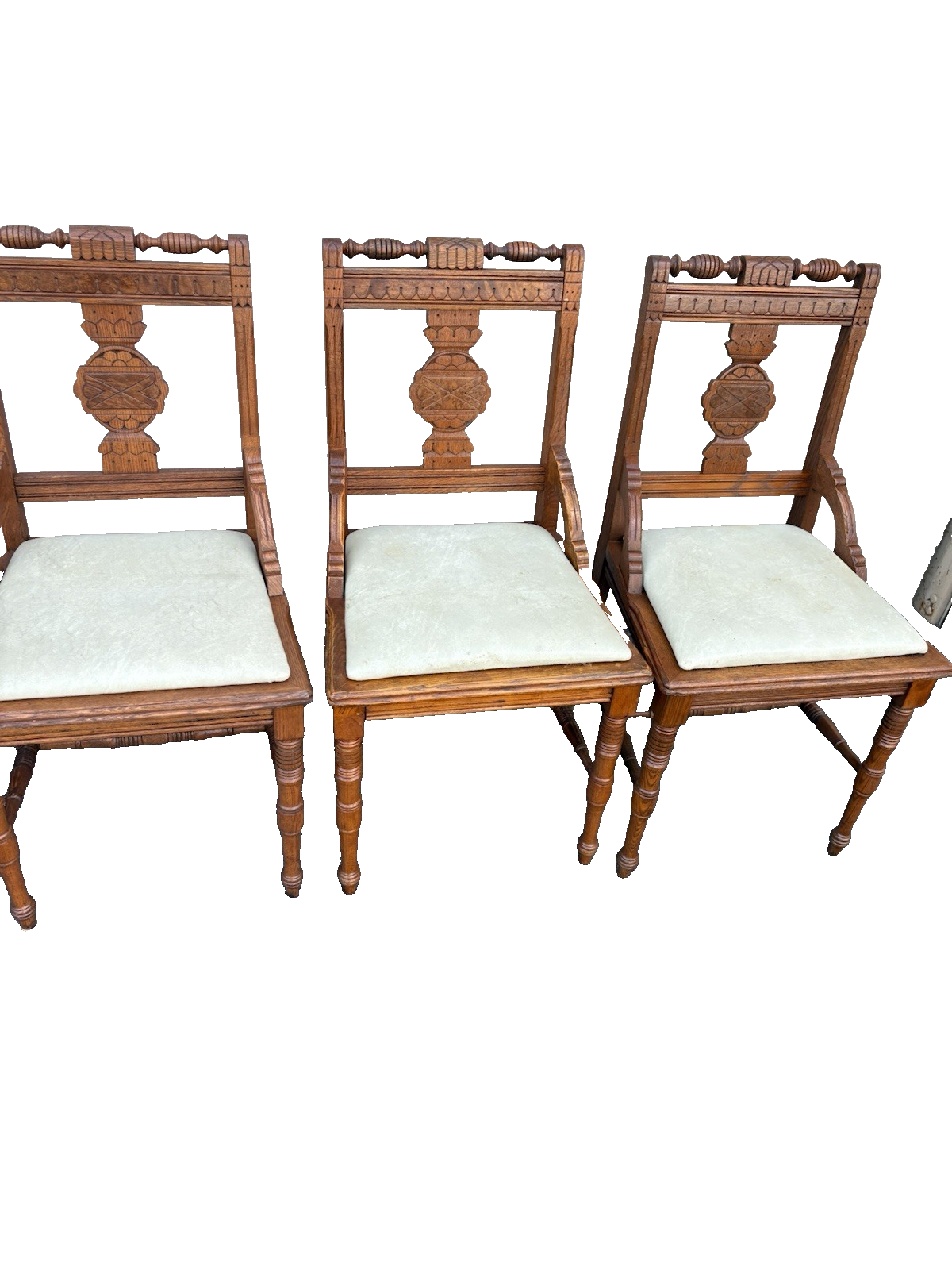 66679  Set of 8 Antique Victorian Walnut Dining Chair s Chairs