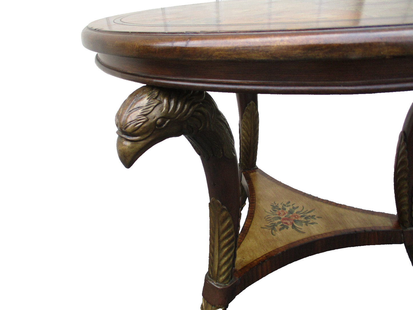 63402 Decorator Round Lamp Table Stand Nightstand Eagle Head