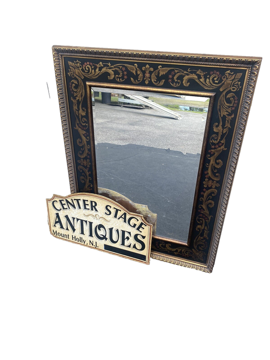 65464 Decorator Ebony Accent Mirror in Fancy Picture Frame