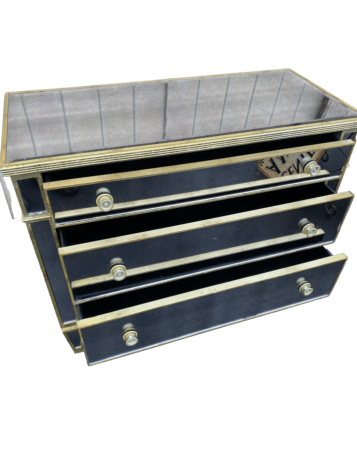 66352   Modern Mirror Mirrored Dresser Chest