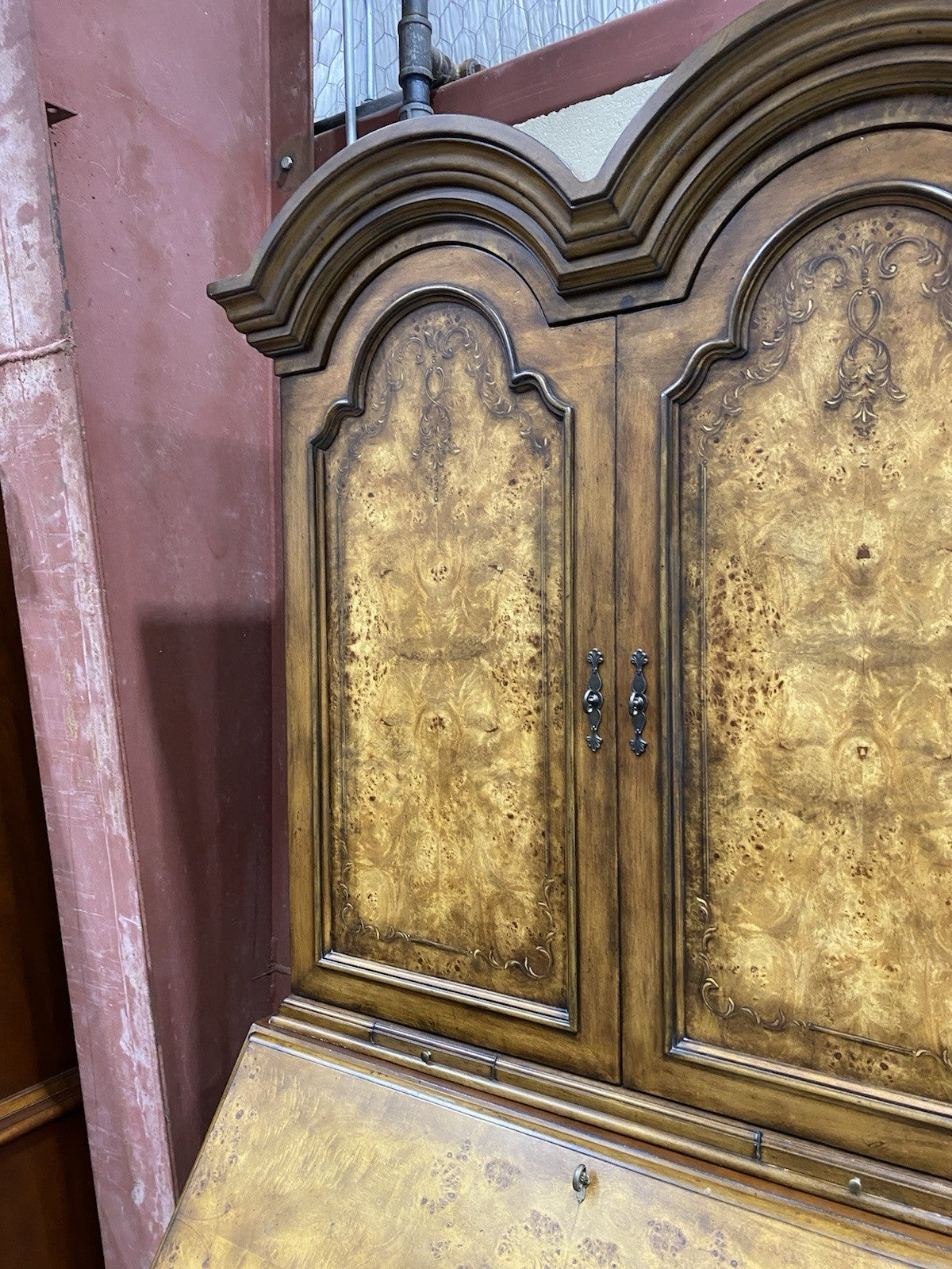 61715 Custom Made Secretary Desk with Super Interior