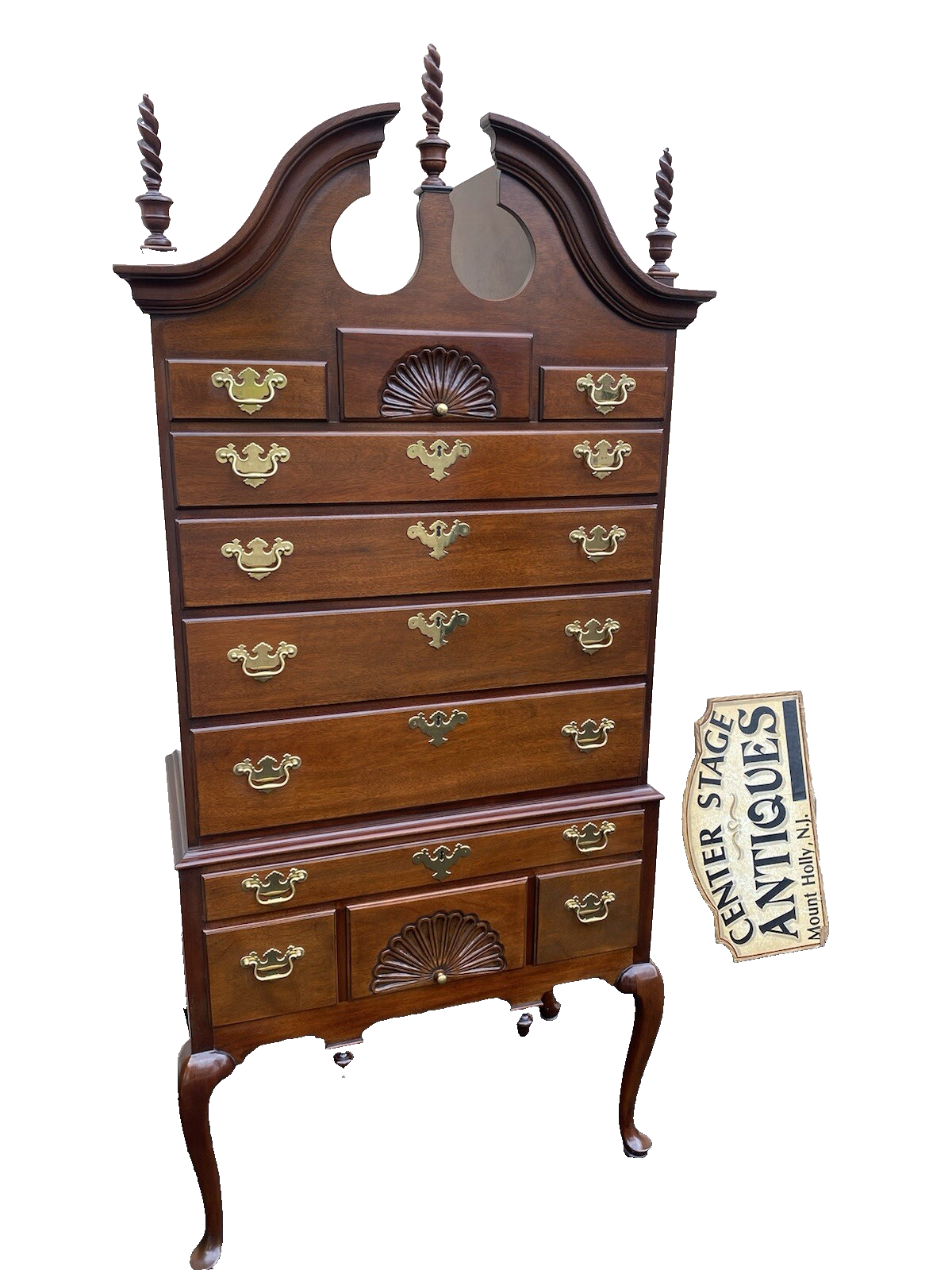 65840  COUNCILL Furniture Mahogany  High Boy Dresser Chest