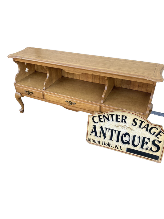 66219   Thomasville Country Manor  Oak Bookcase Curio Cabinet