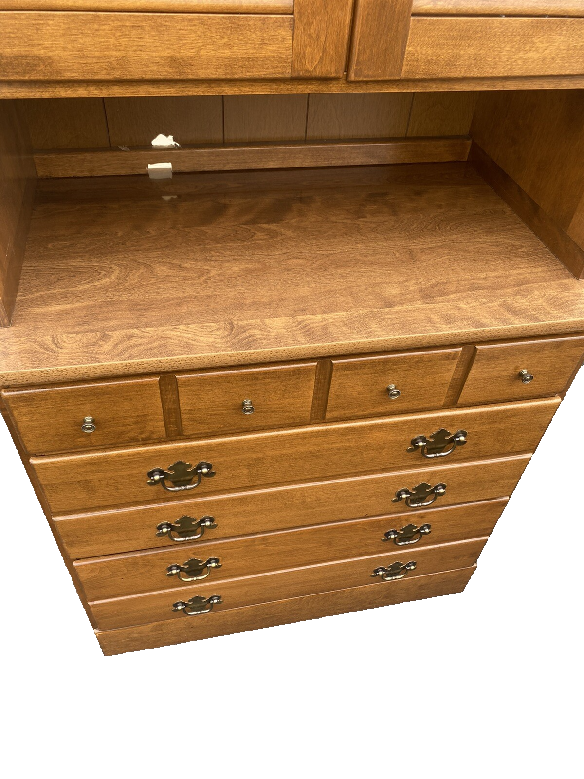 65542 Ethan Allen Cabinet with Bookcase top