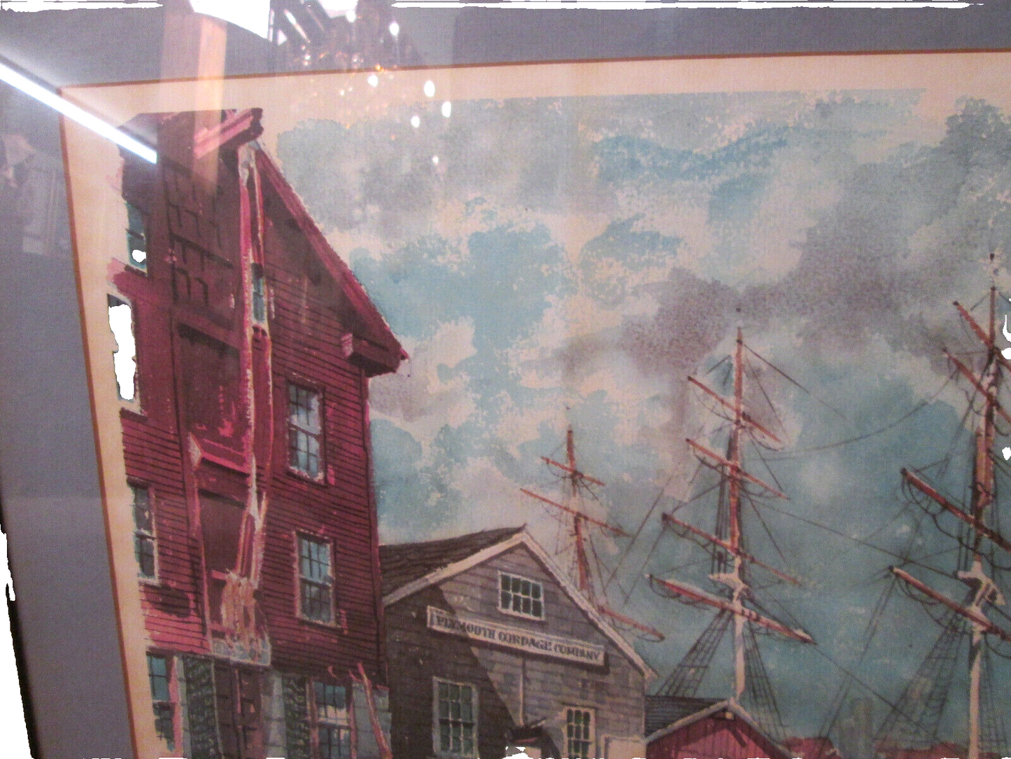 58653 Pair of Ship Watercolor Framed Prints by PAUL N NORTON SEA Scape