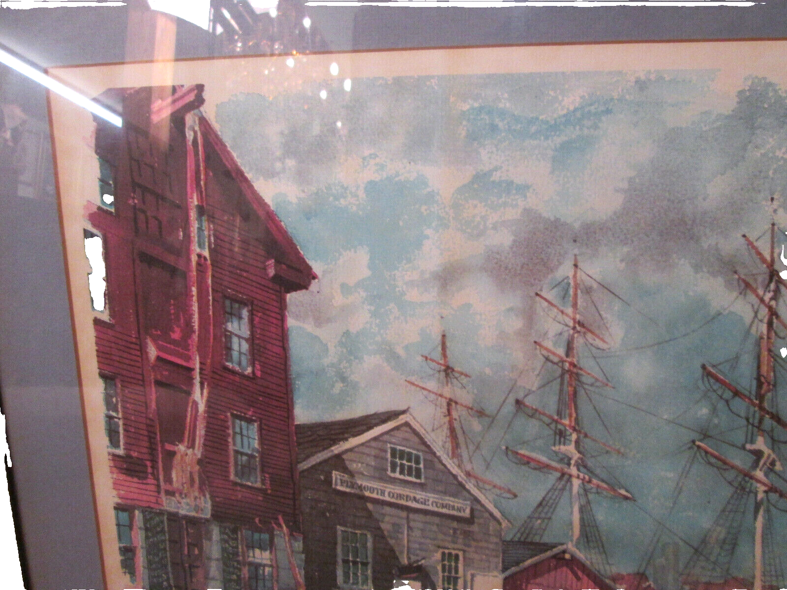 58653 Pair of Ship Watercolor Framed Prints by PAUL N NORTON SEA Scape